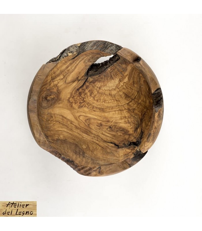 Bowl Natural Edge: prodotto di design in legno massello di ulivo